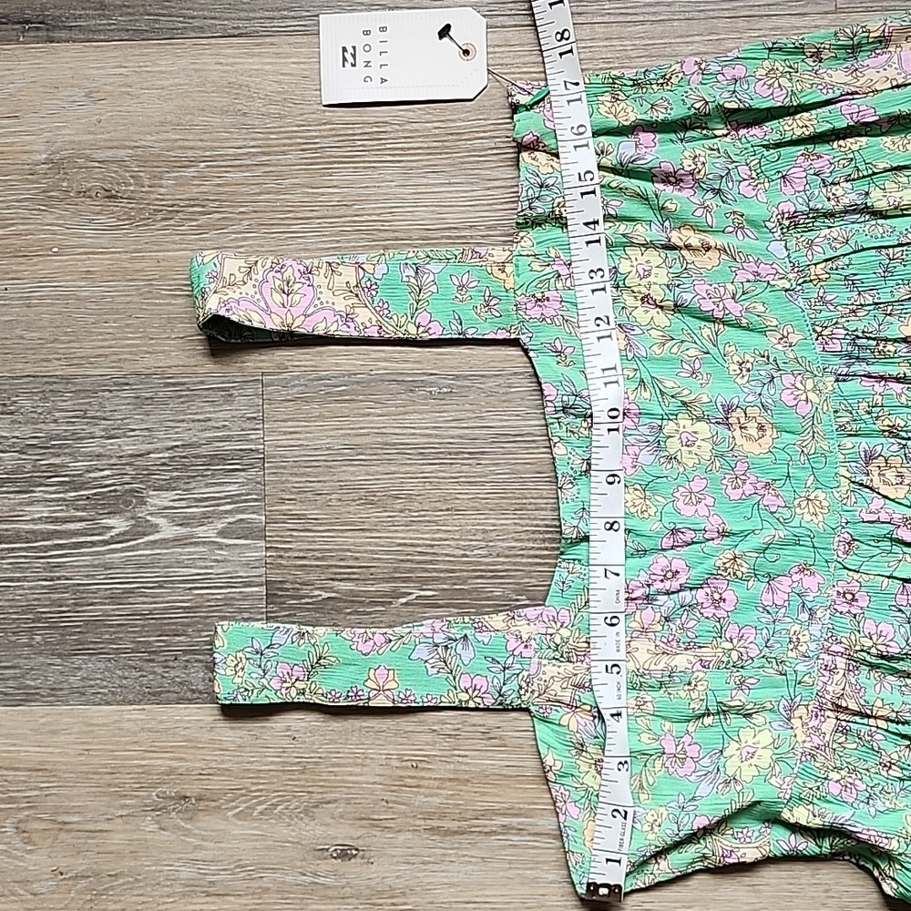 Billabong Green and Pink Floral Dress - Picture 2 of 14
